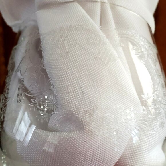 2) Cascade Etched Wine Goblet Fine Lead Crystal Import Assoc 6" Czechoslovakia - Picture 5 of 7